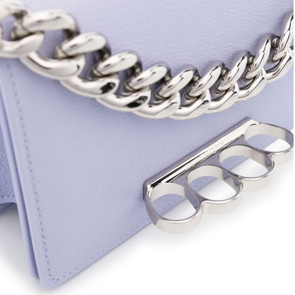 Alexander McQueen Four-Ring Mini Crossbody Bag - Purple - Picture 4 of 8